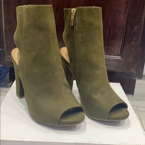 Open toe booties